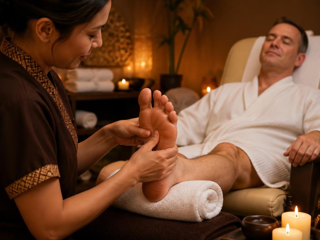 Massagem foot job